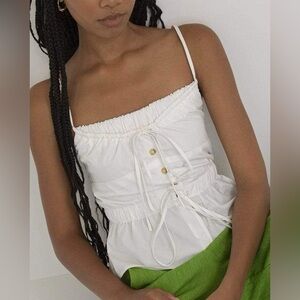 CIAO LUCIA BATTISTA TOP IN WHITE LARGE